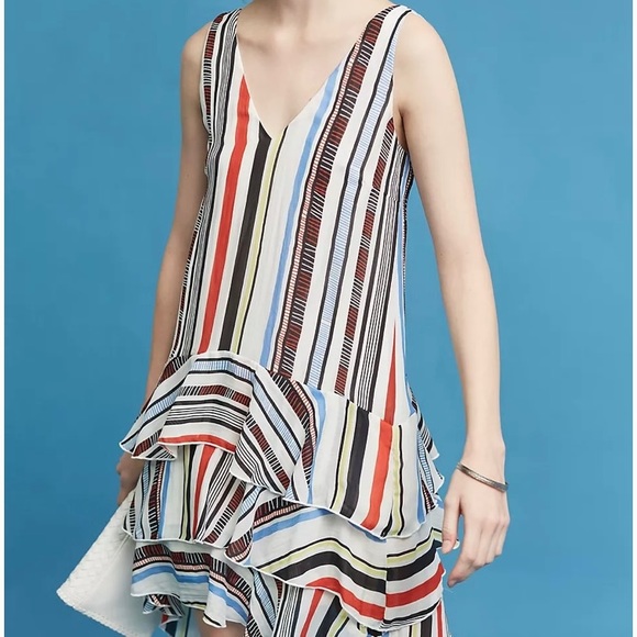 NWT Eva Franco Milana Striped Dress 0P - Picture 9 of 11